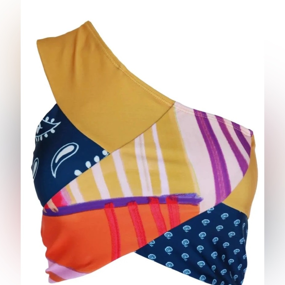 Nani Santiago patchwork too one should bikini swimsuit size small